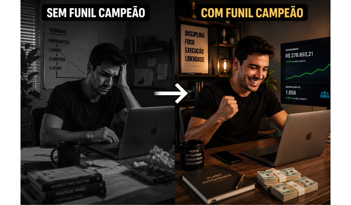 Sem Funil Campeão vs Com Funil Campeão